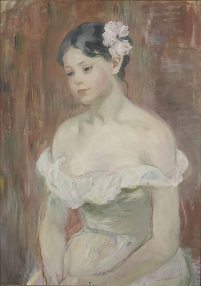 Jeune Fille au décolleté, la fleur aux cheveux