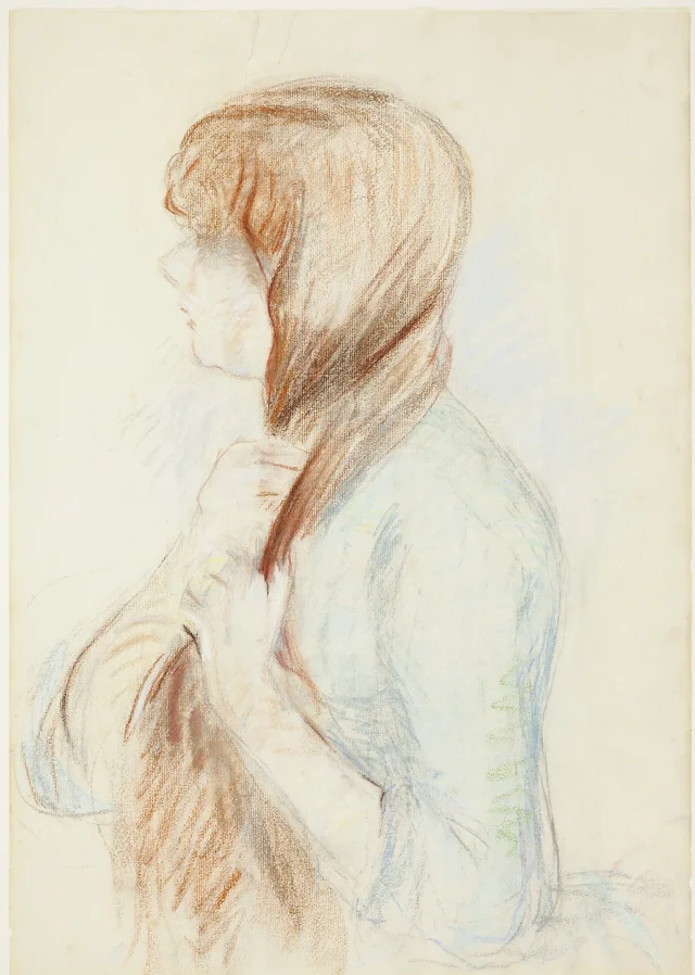 Girl Plaiting her Hair (La Natte)