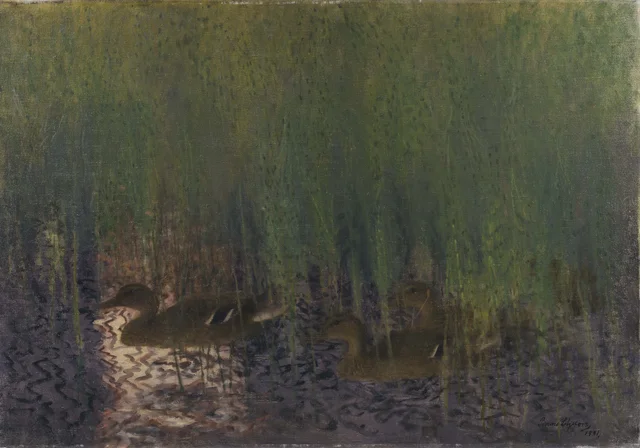 Patos entre las colas de caballo, Bruno Liljefors