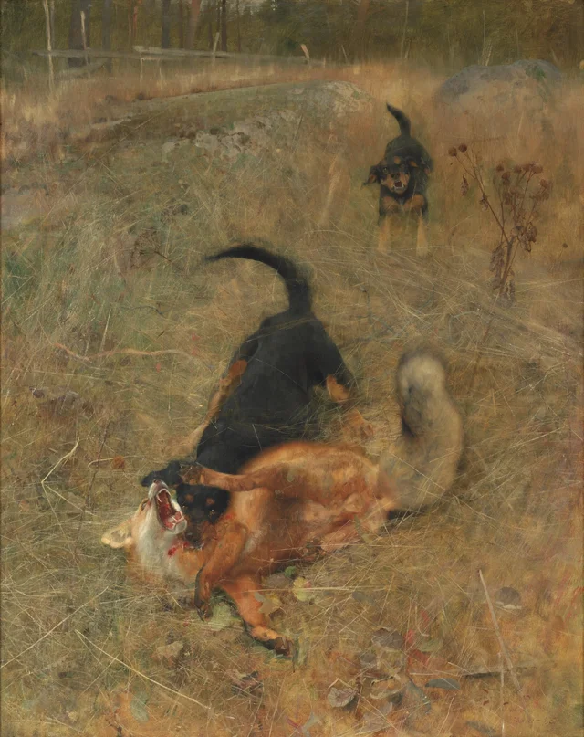 猟犬と狐