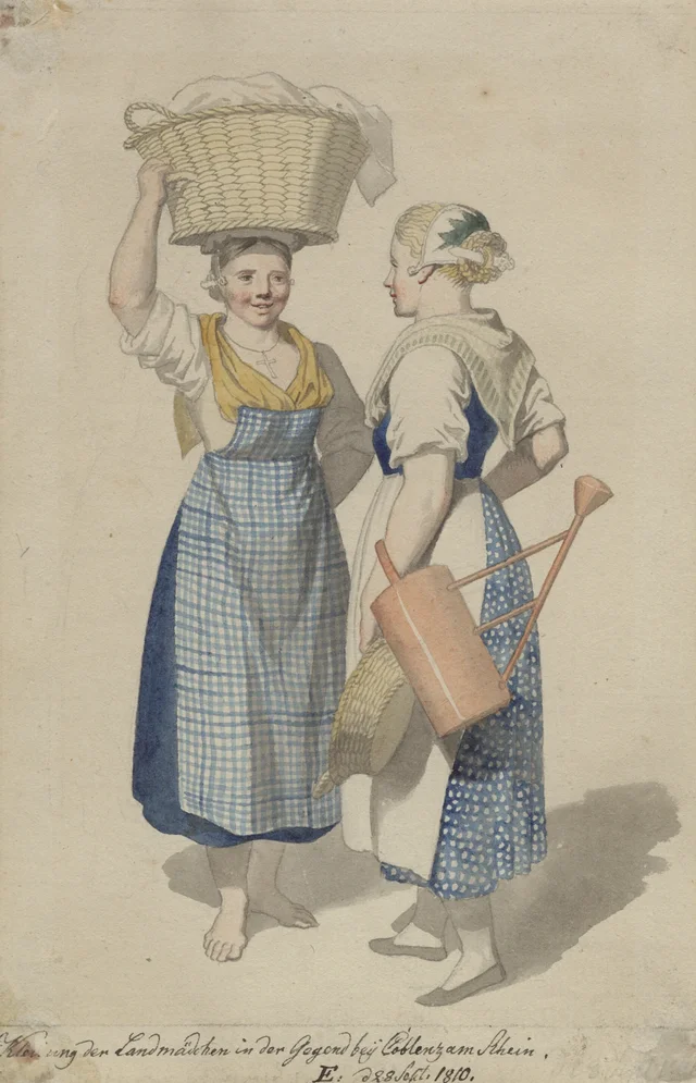 Dos muchachas de los alrededores de Coblenza
