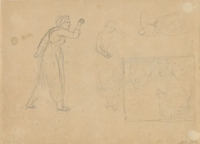 「堕ちた娘の物語」第1葉のための下絵