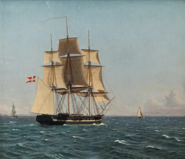 La corbeta Najaden a vela, C.W. Eckersberg