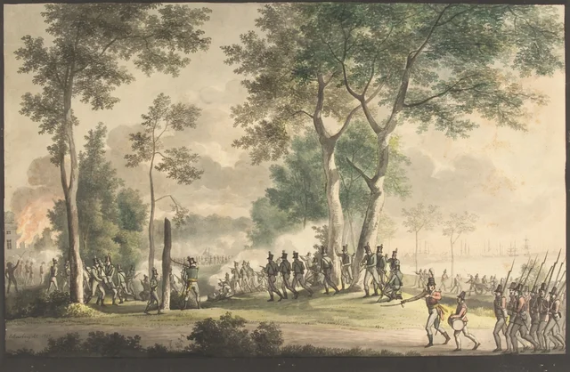 1807年8月31日、クラッセンの庭での国王の猟兵隊の出撃