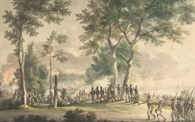 La salida de los cazadores del rey en el jardín de Classen, el 31 de agosto de 1807