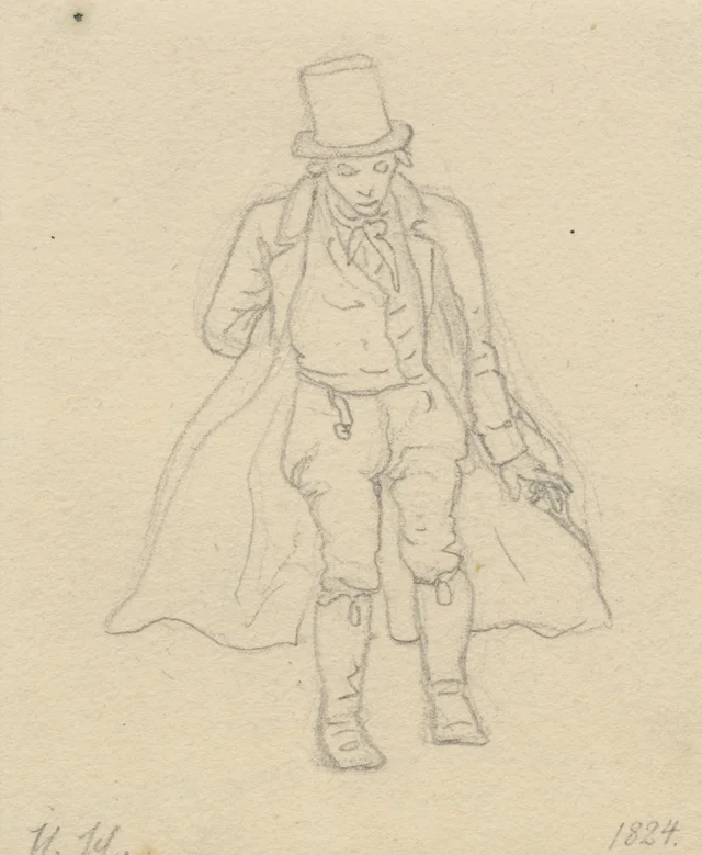 El retratista Hans Hansen, de cuerpo entero