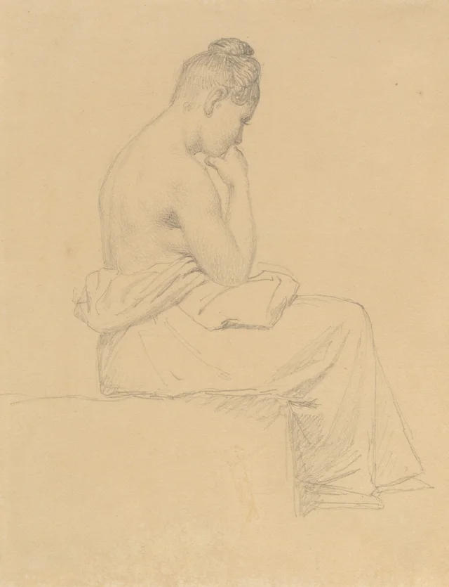 Modèle féminin assis, vu de dos, C.W. Eckersberg