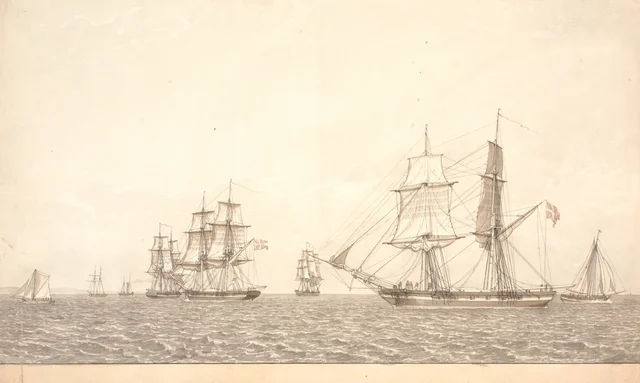 Navíos de guerra a vela en el Sund, C.W. Eckersberg