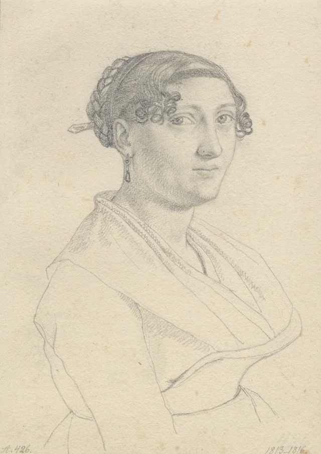 Retrato de una romana, de frente, vuelta hacia la derecha
