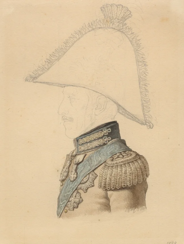 Retrato de Federico VI de perfil hacia la izquierda, C.W. Eckersberg