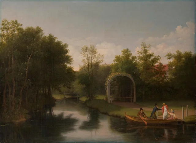 Cenador de follaje en el jardín de Sanderumgård, C.W. Eckersberg