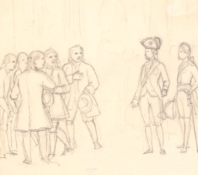 1788年の農奴制廃止について国王に感謝する農民の代表団