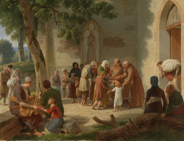 Vicelin repartiendo pan a los pobres, C.W. Eckersberg