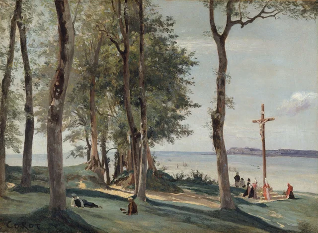 Honfleur: el Calvario, Camille Corot