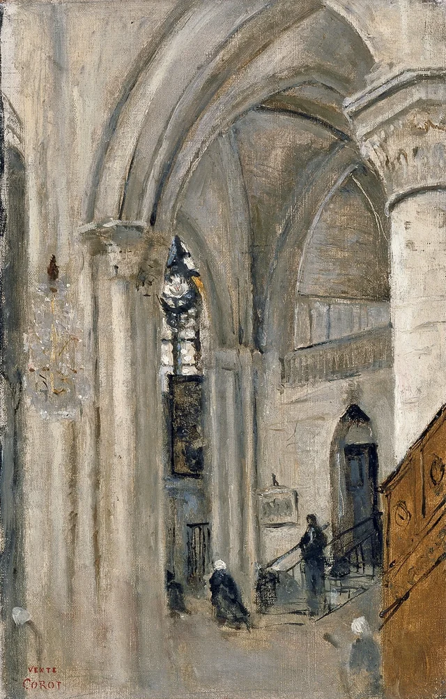 Interior de la iglesia de Mantes