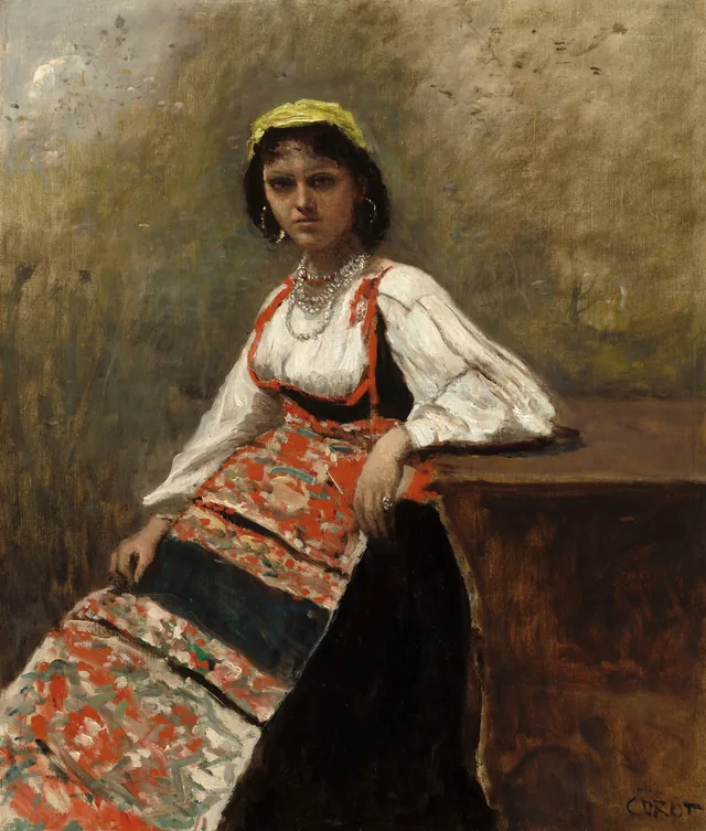 Italian Woman (La Morieri), Camille Corot