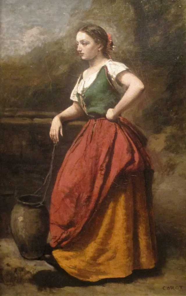Young Woman at the Fountain, Camille Corot