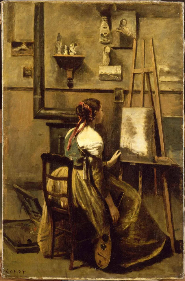 Corot's Studio, Camille Corot