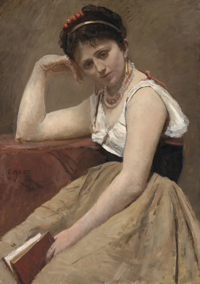 Interrupted Reading, Camille Corot