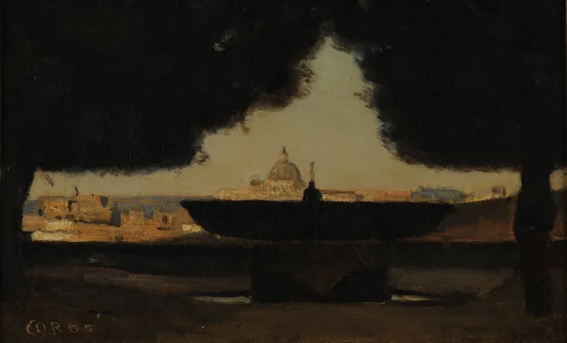 Fountain by Villa Medici, Rome, Camille Corot