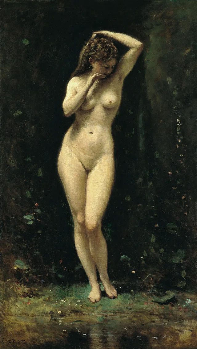 Diana Bathing (The Fountain), Camille Corot