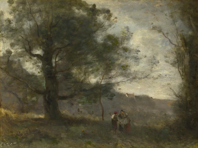 El roble en el valle, Camille Corot