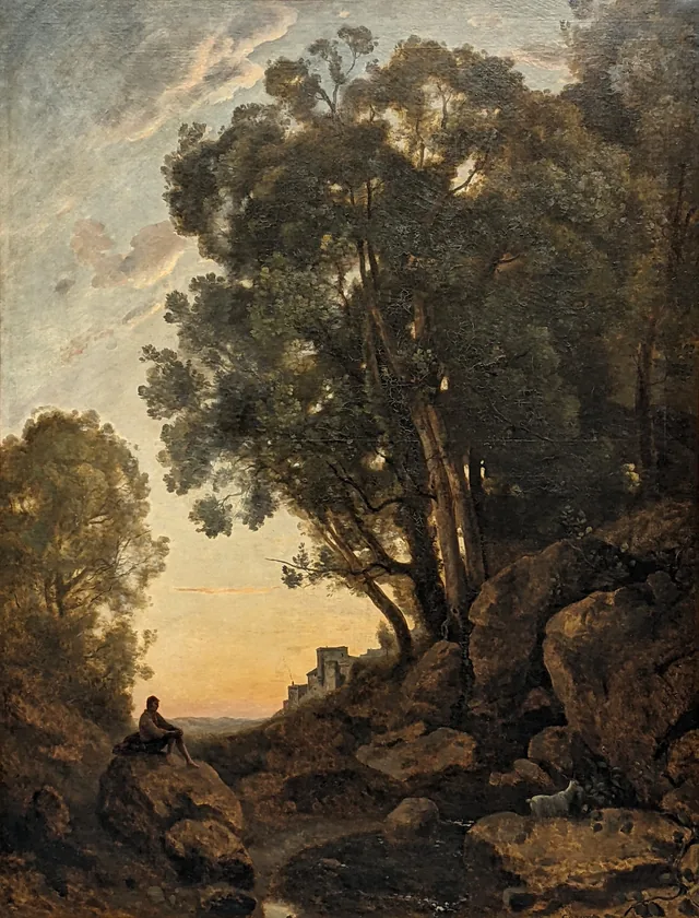 Le Chevrier italien. Effet de soleil couchant