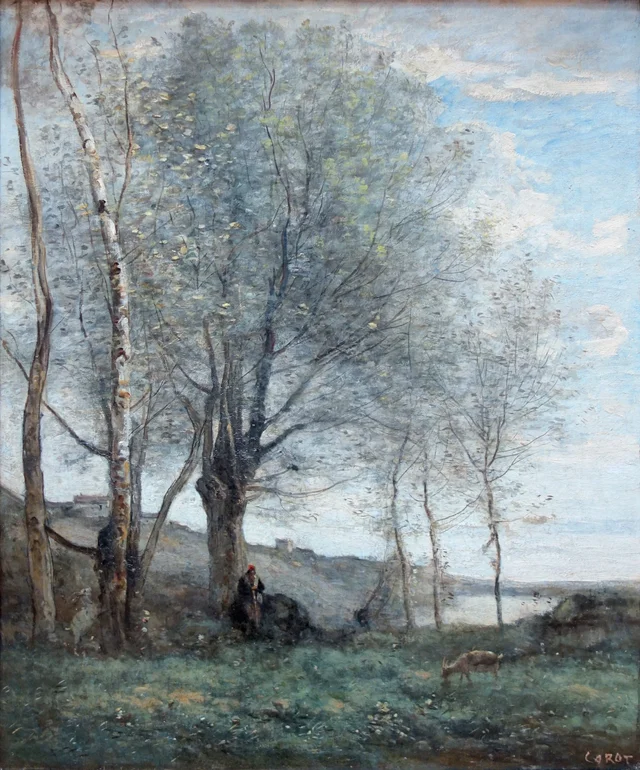 El pastor con las dos cabras, Camille Corot