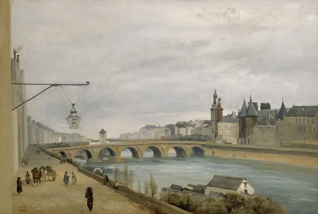 Le Pont au Change, vu du quai de Gesvres, Camille Corot