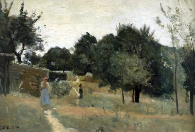 Marcoussis. An orchard in the morning
