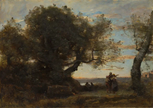 Paisaje con figuras (Los bohemios), Camille Corot