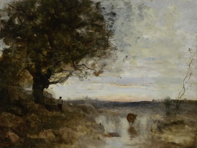 日の出の風景（構成作品）, カミーユ・コロー