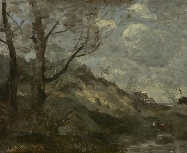 Dune landscape, Camille Corot