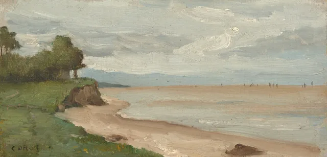 Beach near Etretat, Camille Corot