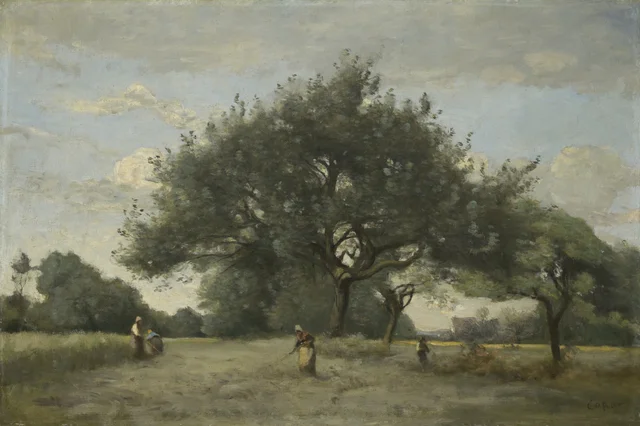 Manzanos en el campo, Camille Corot