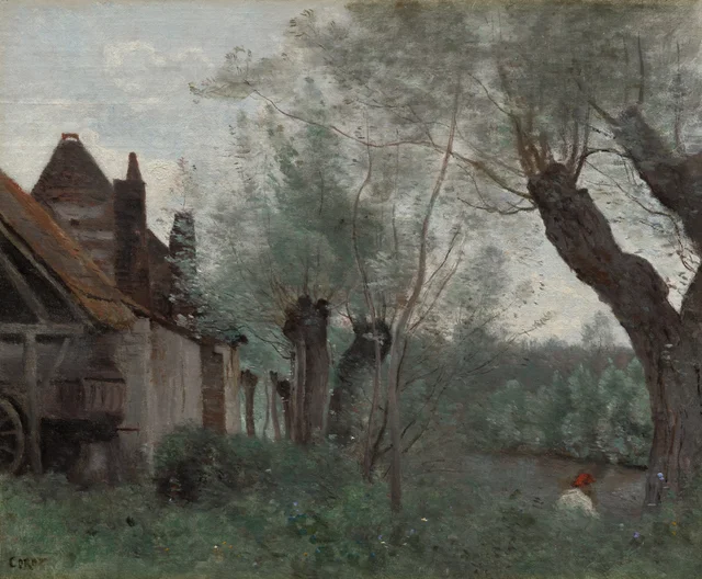 Sauces y granja en Sainte-Catherine-lès-Arras, Camille Corot