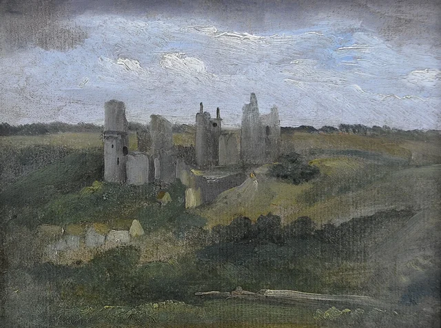 Vista del castillo de Pierrefonds en ruinas