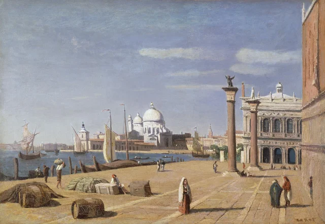 Vista del muelle de los Esclavones, Camille Corot