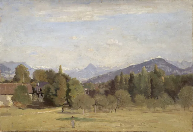 View of Châtelaine à Genève, Camille Corot