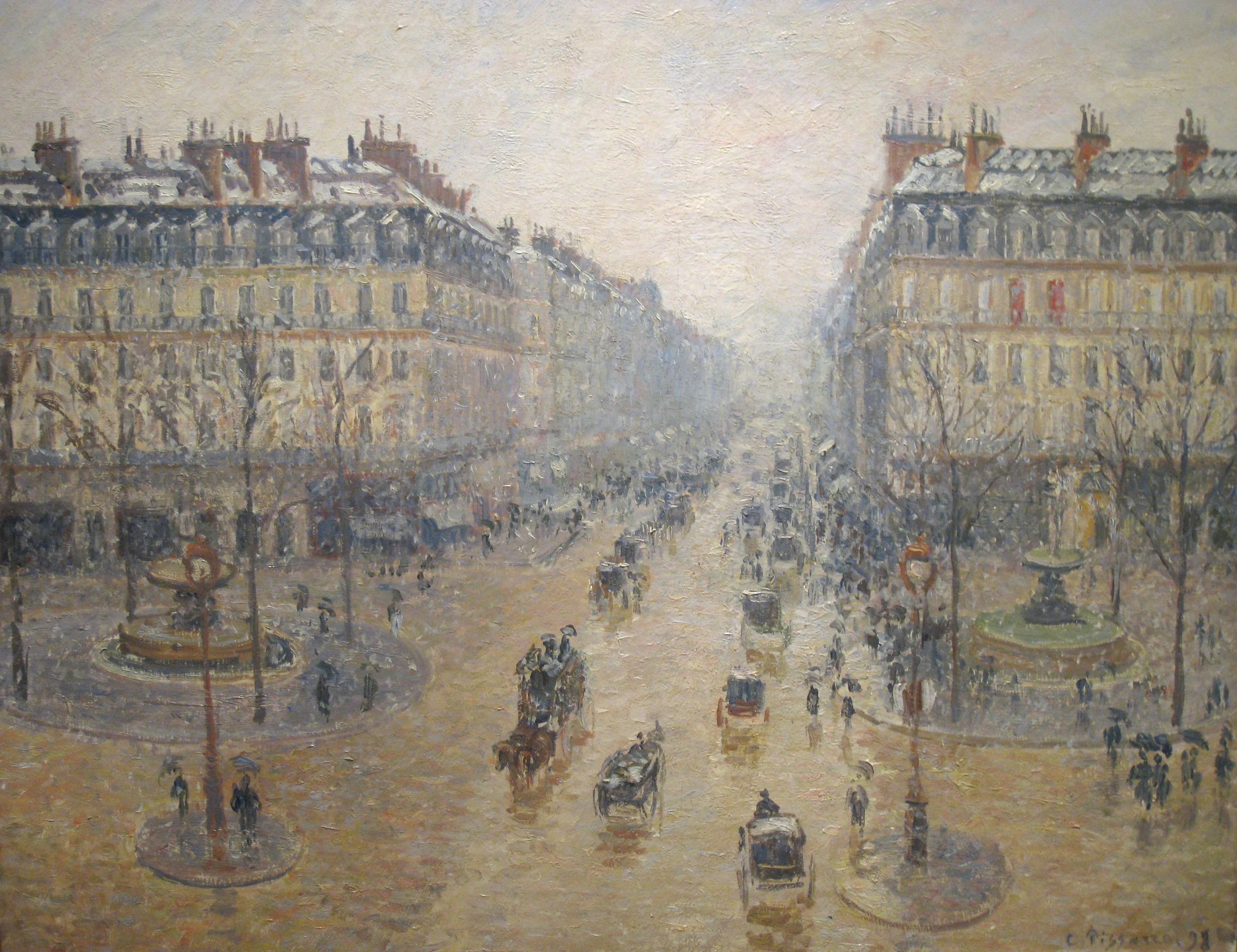 Avenue de l'Opéra, effet de neige, le matin, Camille Pissarro