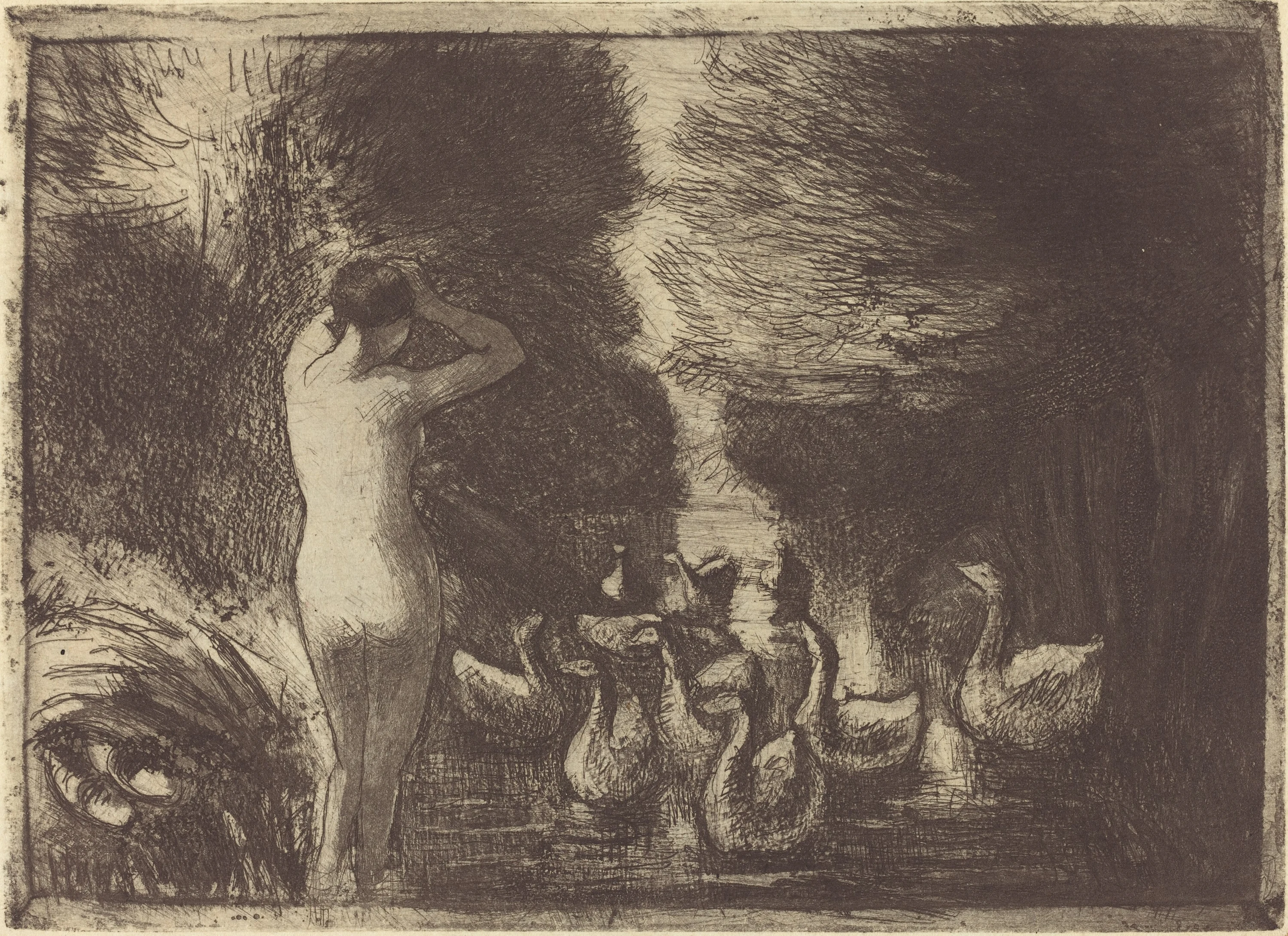 Baigneuse aux oies (Bathers with Geese), Camille Pissarro