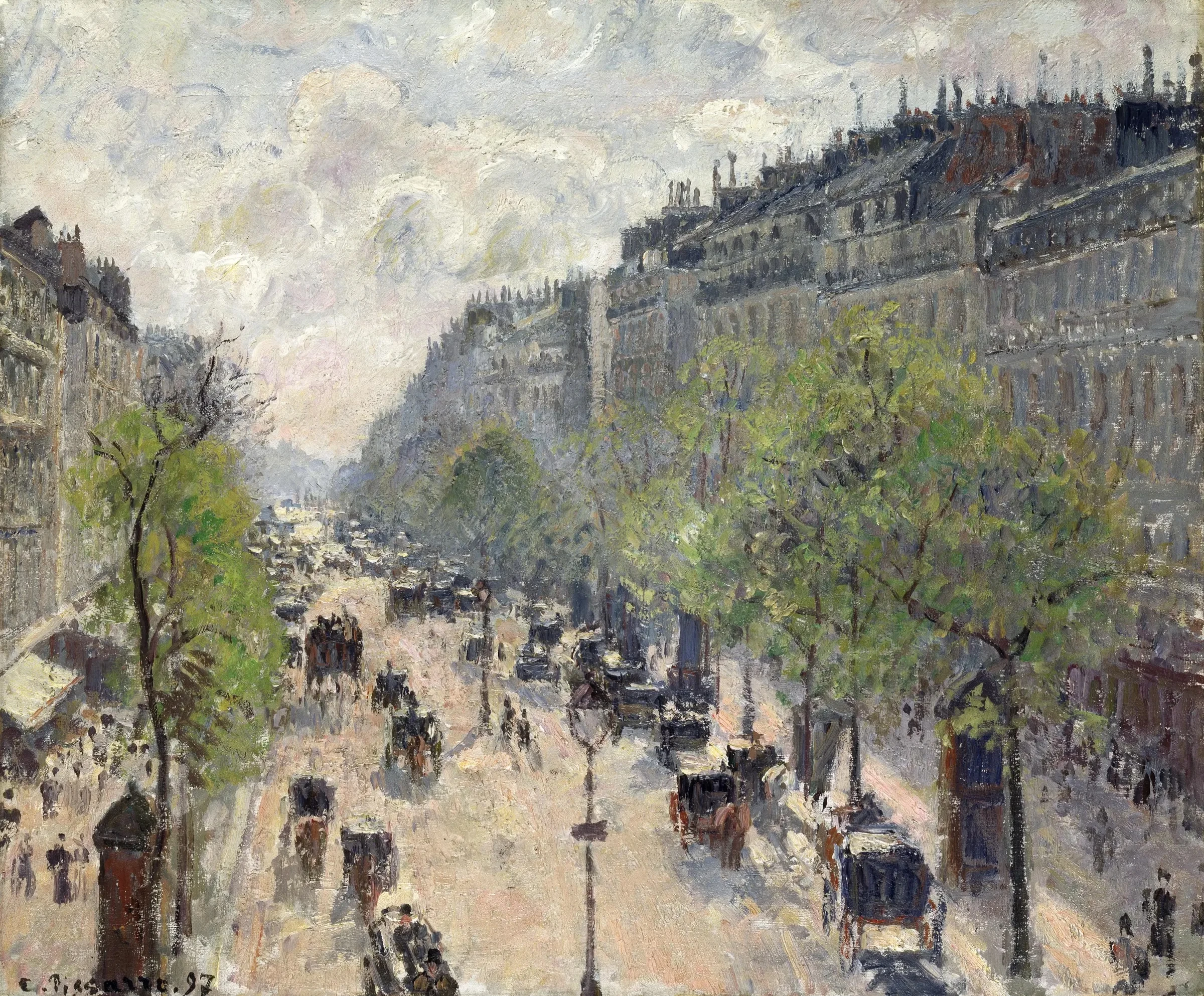 Boulevard Montmartre, Printemps, Camille Pissarro