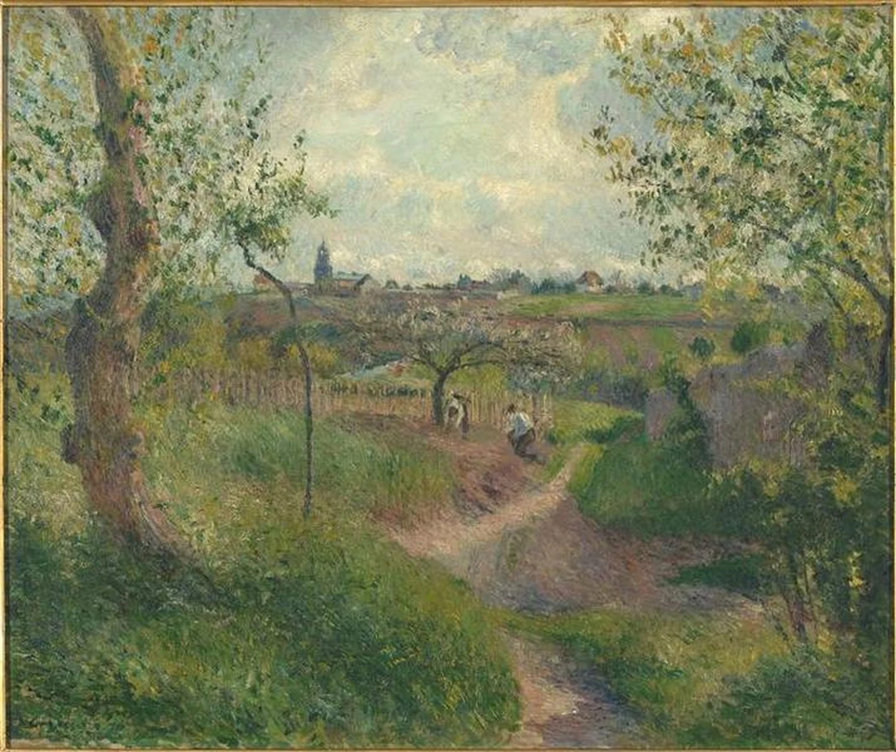 chemin montant à travers champs. Côte des Grouettes. Pontoise, Camille Pissarro