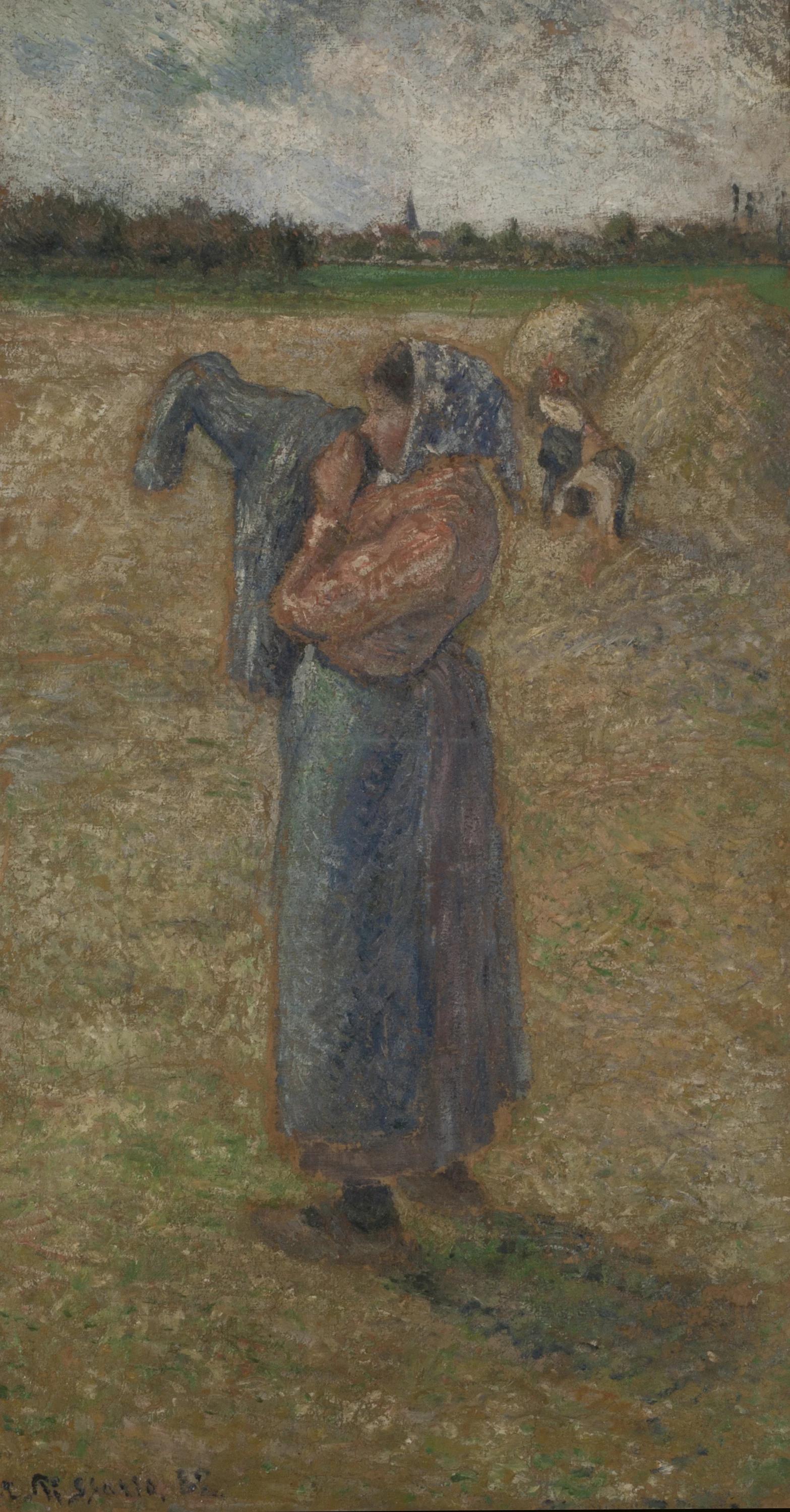 Femme dans un champs, Camille Pissarro