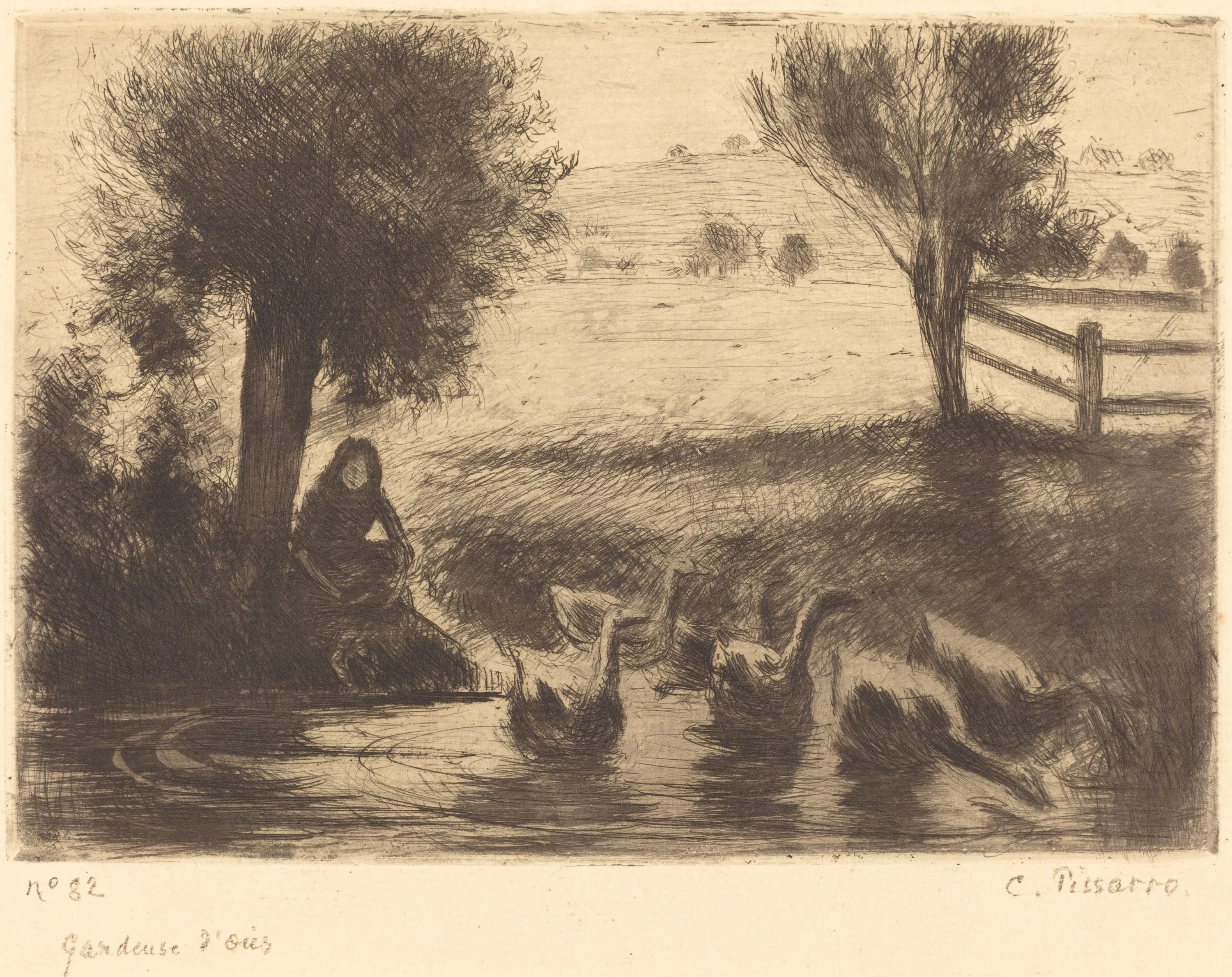 Gardeuse d'oies, Camille Pissarro