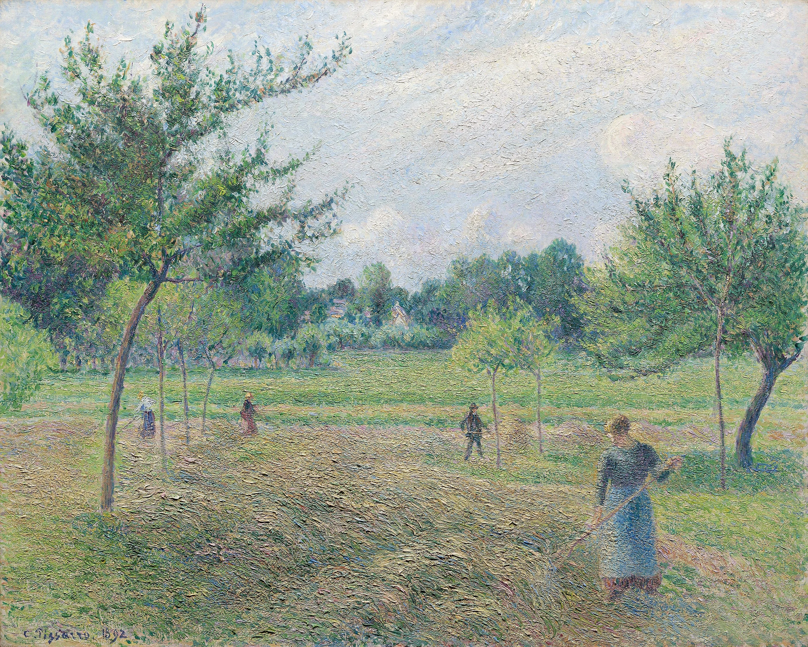 Haymaking at Éragny, Camille Pissarro