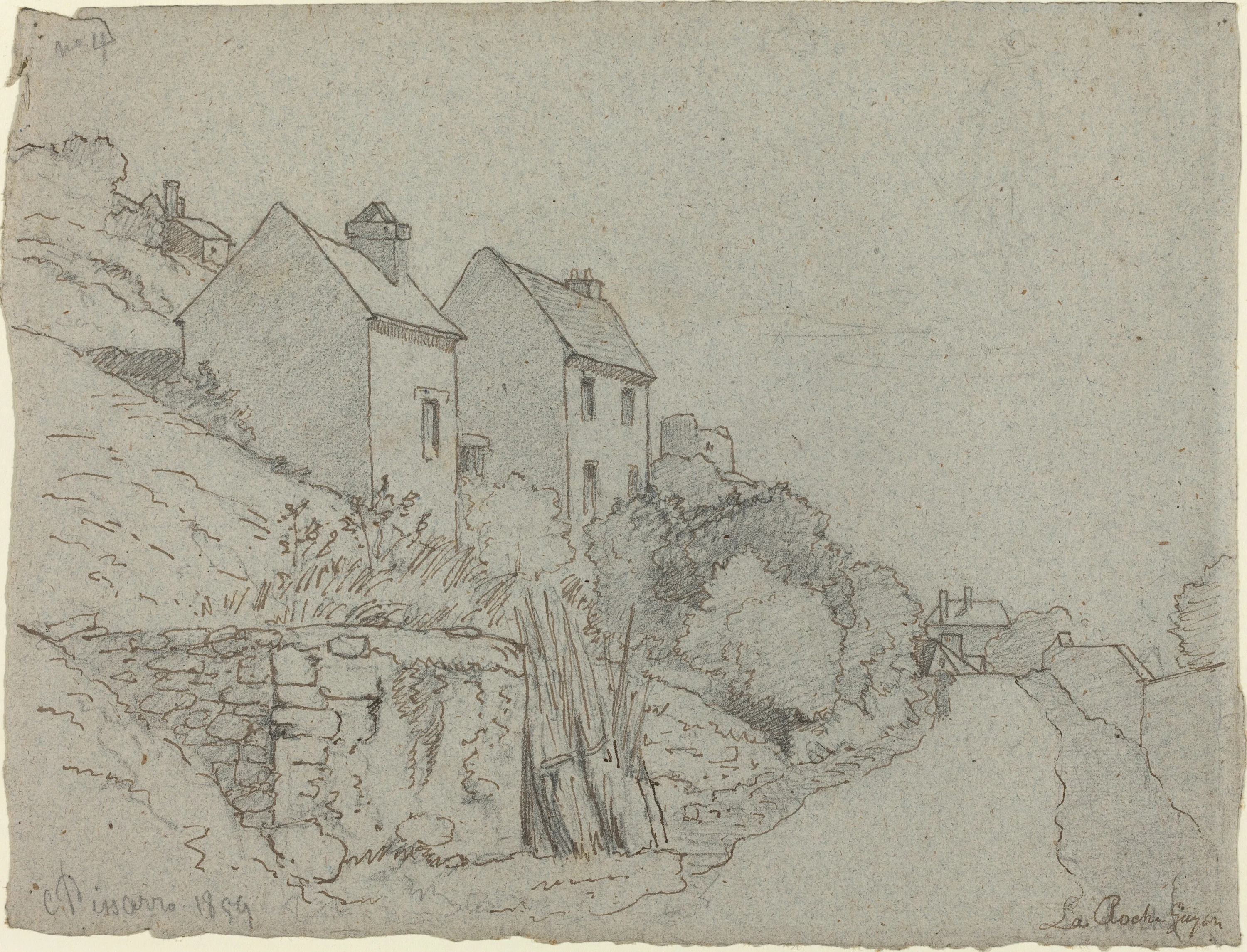 Houses by a Road, Camille Pissarro