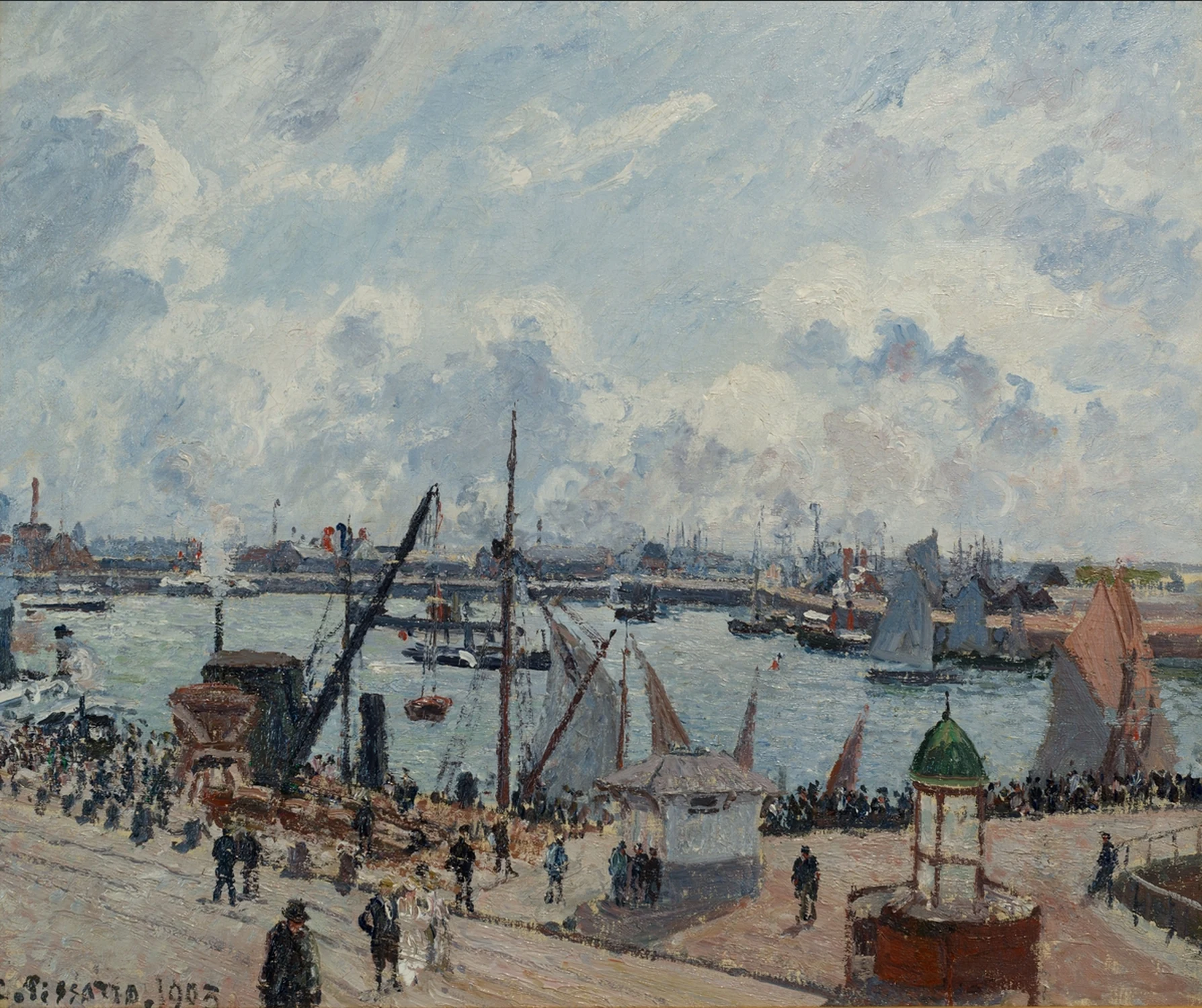 L'avant-port du Havre. Matin. Soleil. Marée montantel, Camille Pissarro