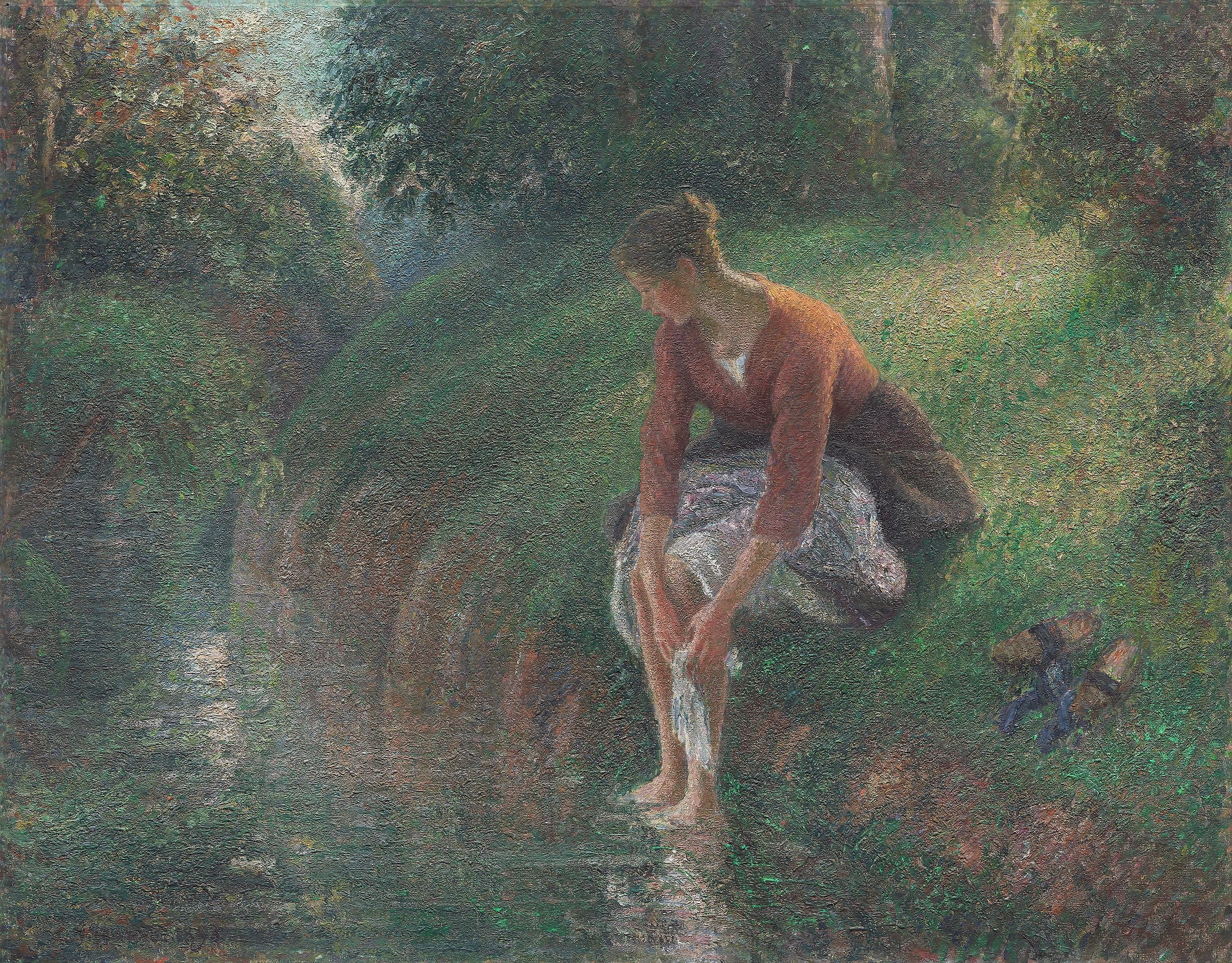 Le Bain de Pieds, Camille Pissarro