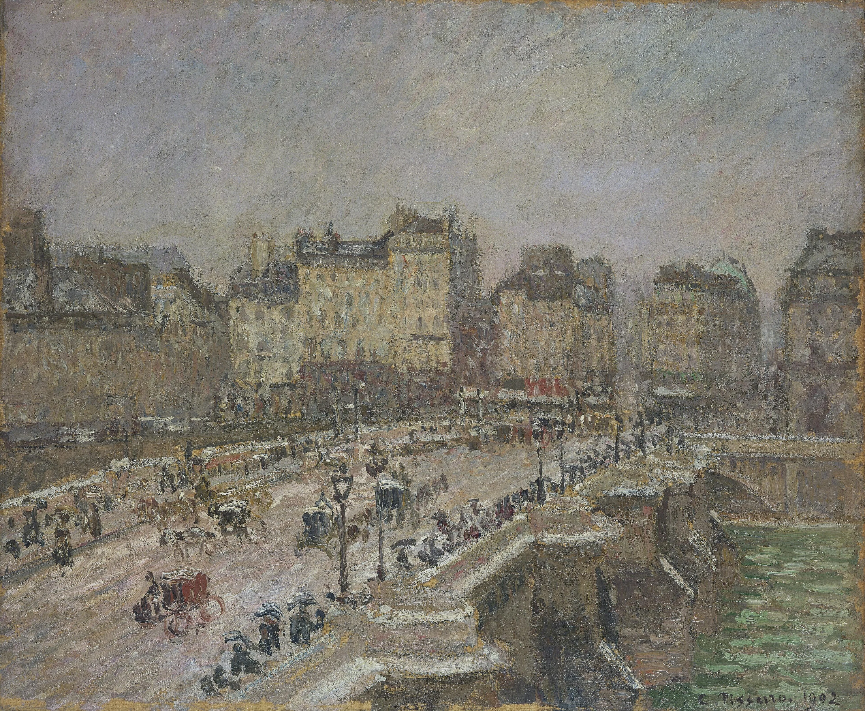 Le Pont-Neuf, effet de neige, Camille Pissarro